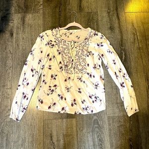 Candie’s Womans Long Sleeve Floral Blouse